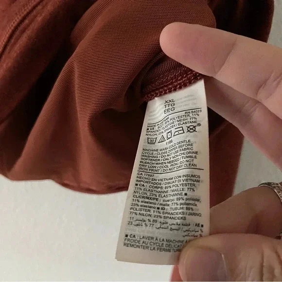 Old Navy XXL Cowlneck Cropped Pullover New Rust Athleisure Activewear Sporty - Picture 12 of 16